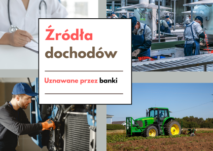 Źródła dochodów uznawane w bankach – lista